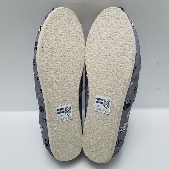 Toms Womens 7.5 Singing In The Rain Shoes Canvas Slip On Walking Gray - Picture 9 of 9